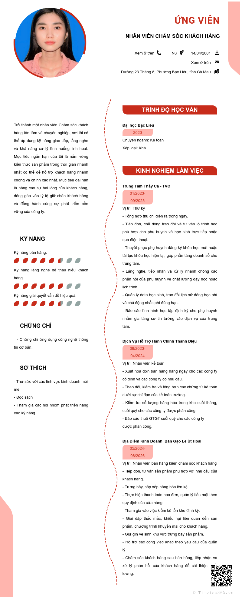 CV ứng viên