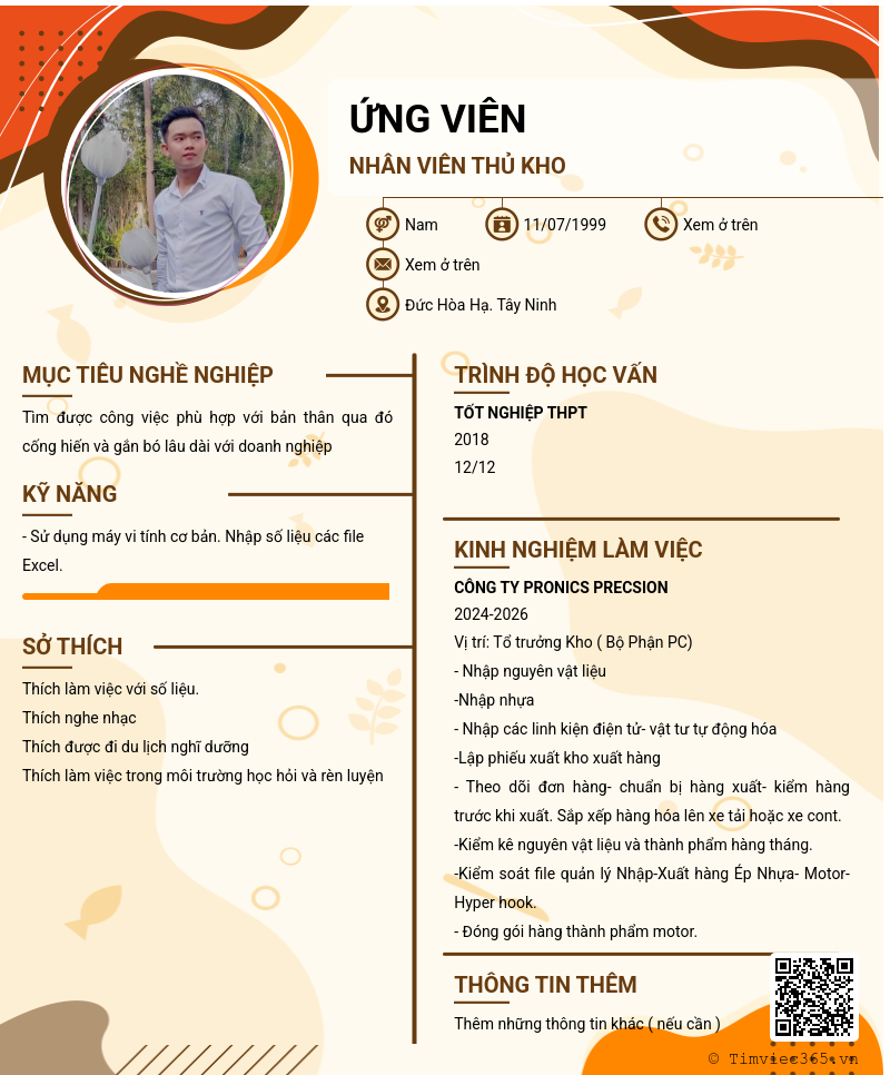 CV ứng viên