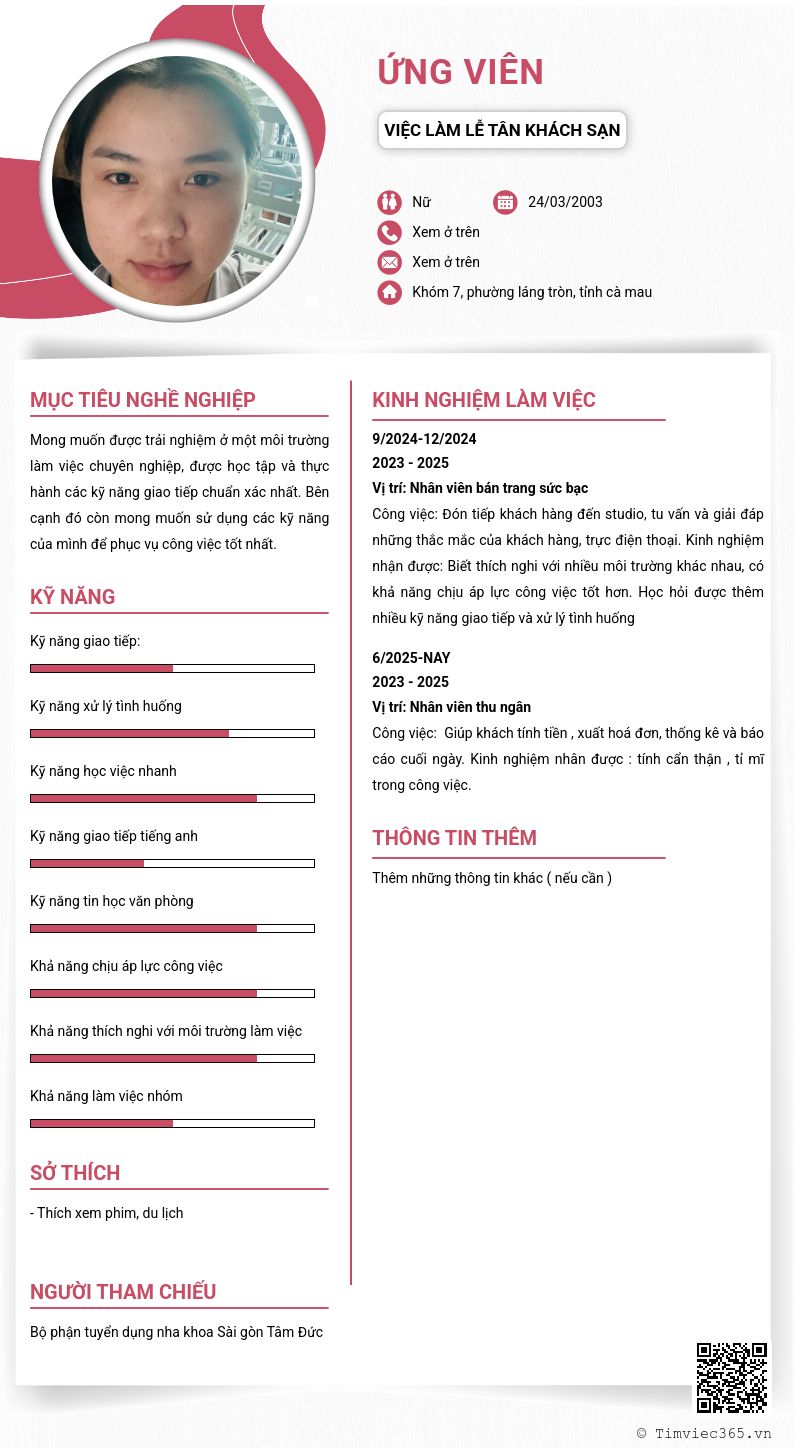 CV ứng viên
