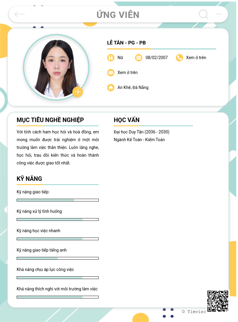 CV ứng viên