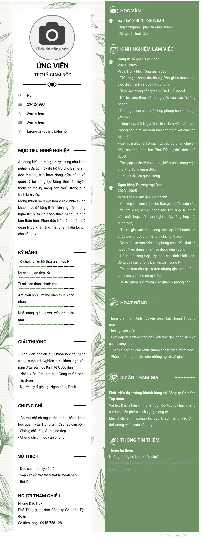 CV ứng viên