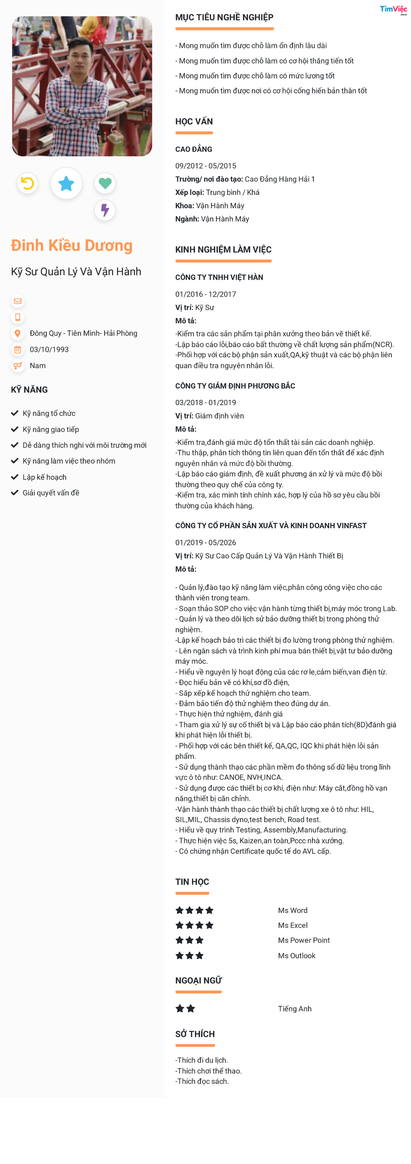 CV ứng viên