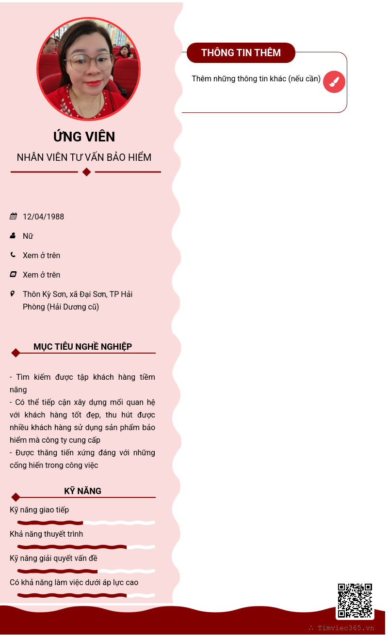 CV ứng viên
