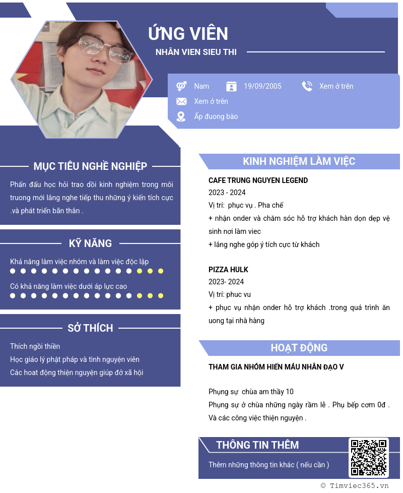 CV ứng viên
