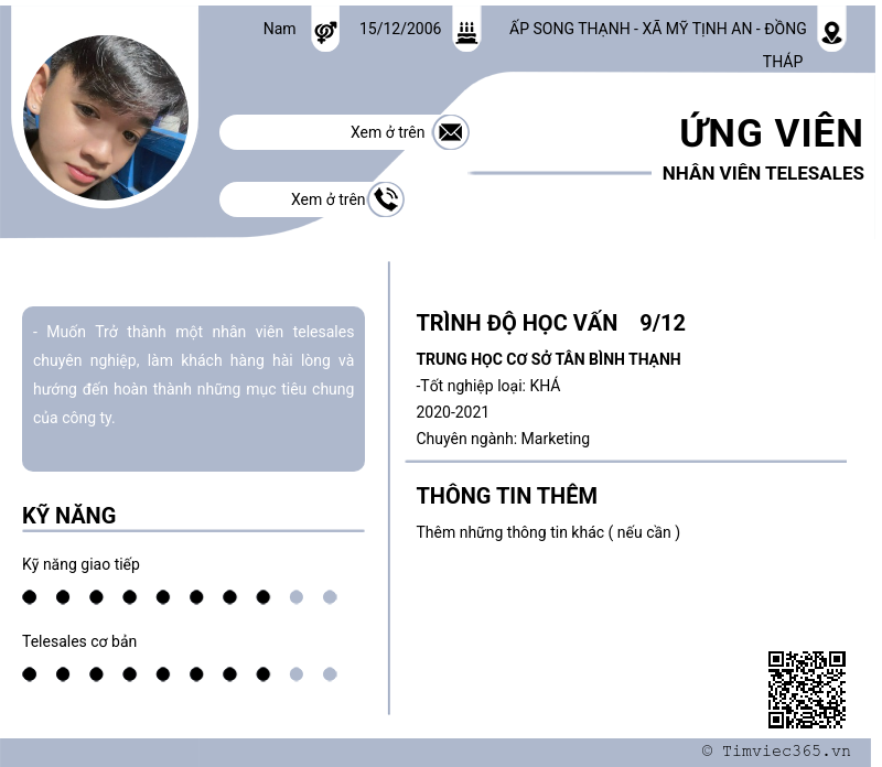 CV ứng viên