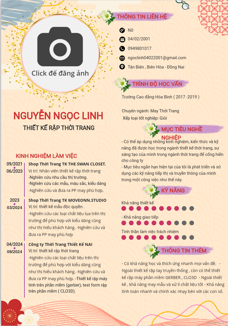 CV ứng viên