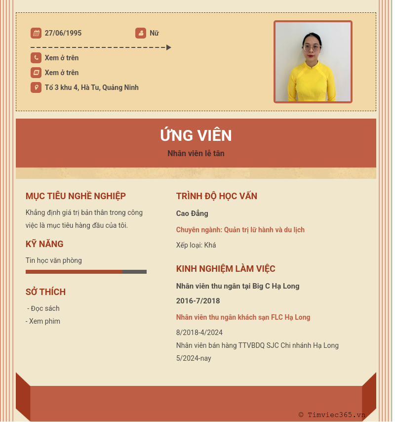 CV ứng viên
