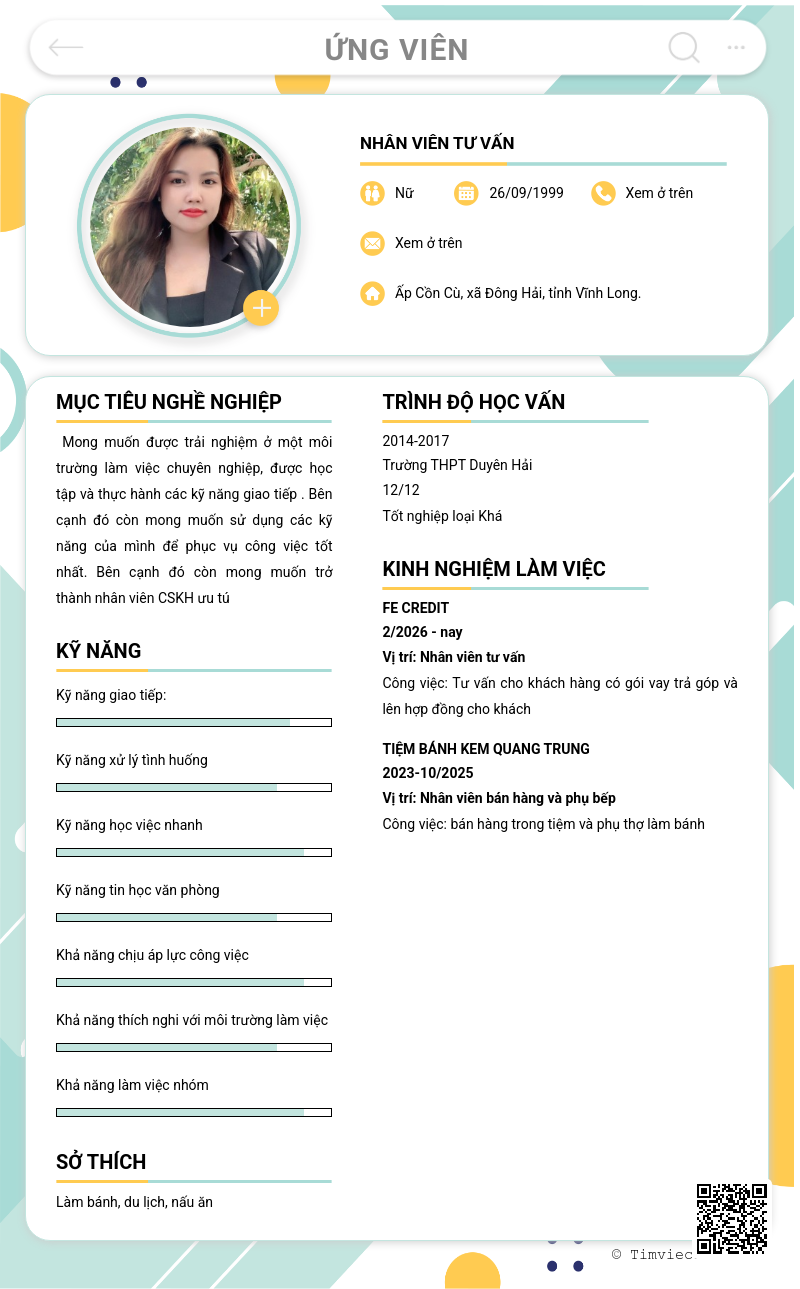 CV ứng viên