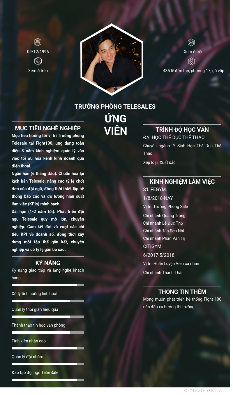 CV ứng viên