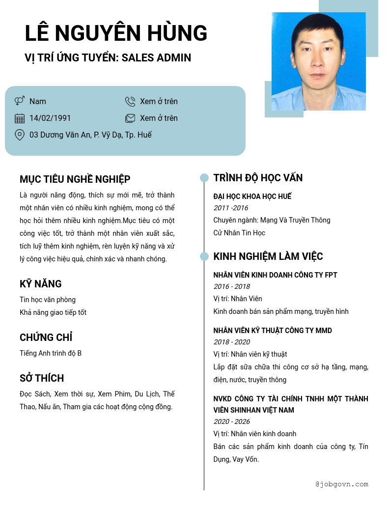 CV ứng viên