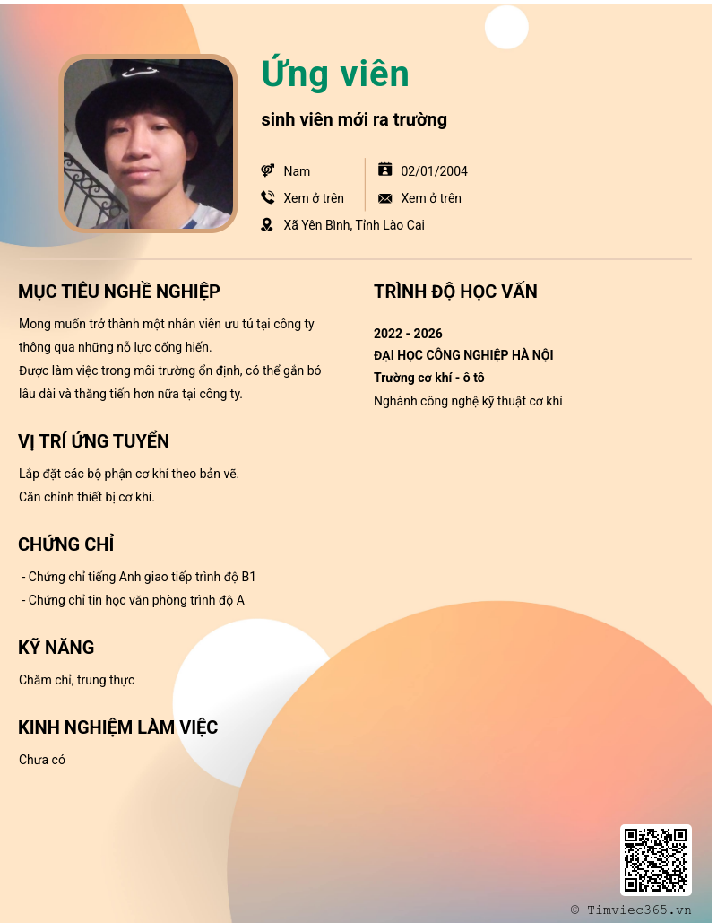 CV ứng viên