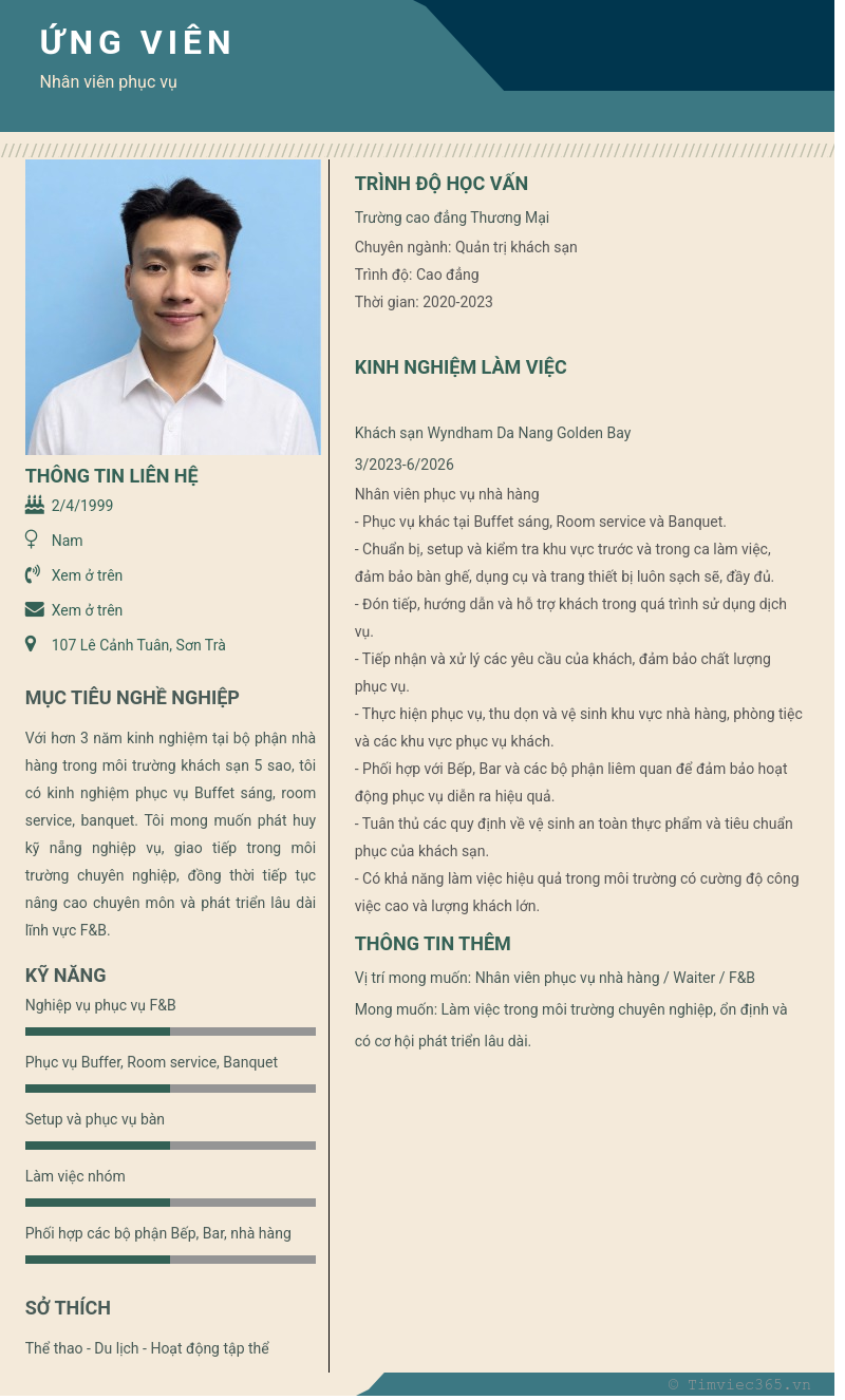 CV ứng viên