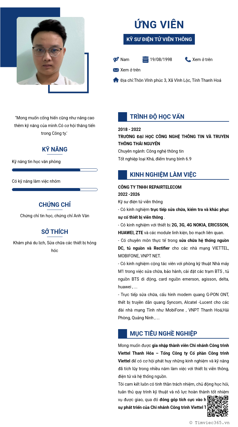 CV ứng viên