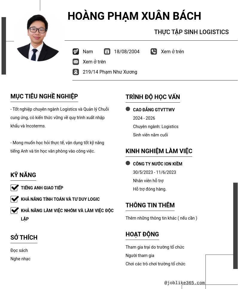 CV ứng viên