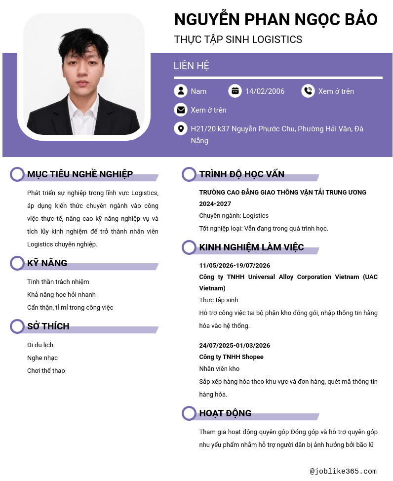 CV ứng viên