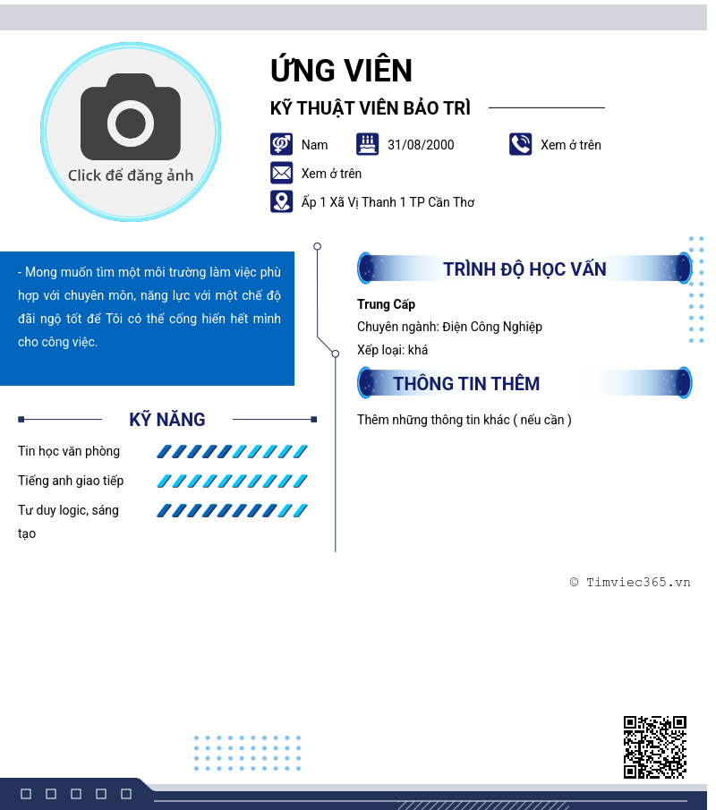 CV ứng viên