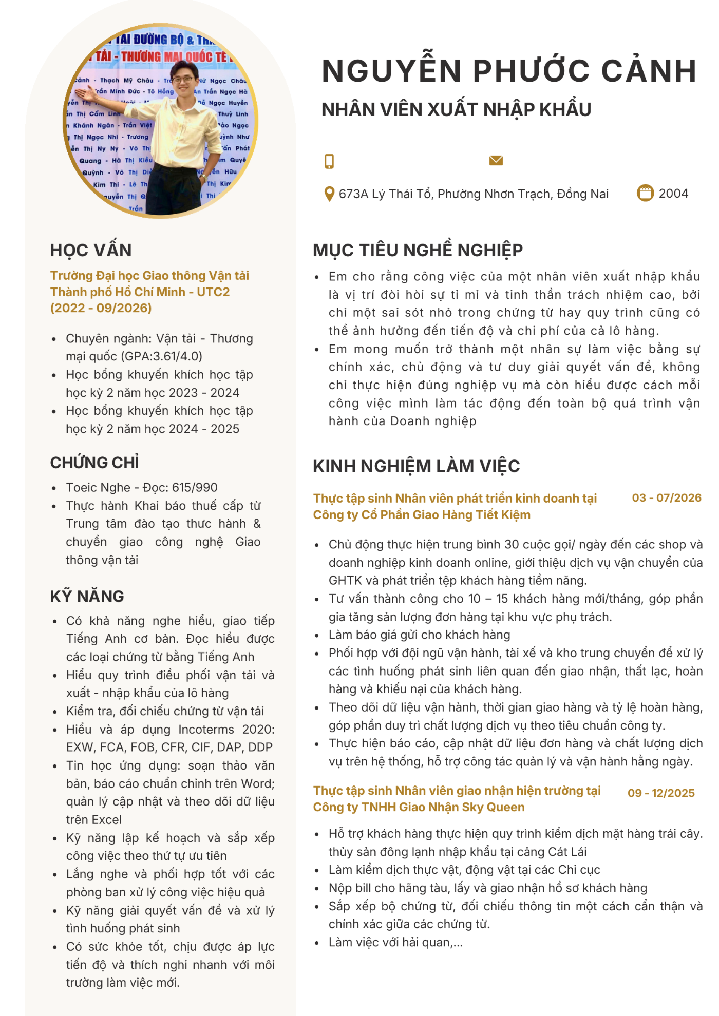 CV ứng viên