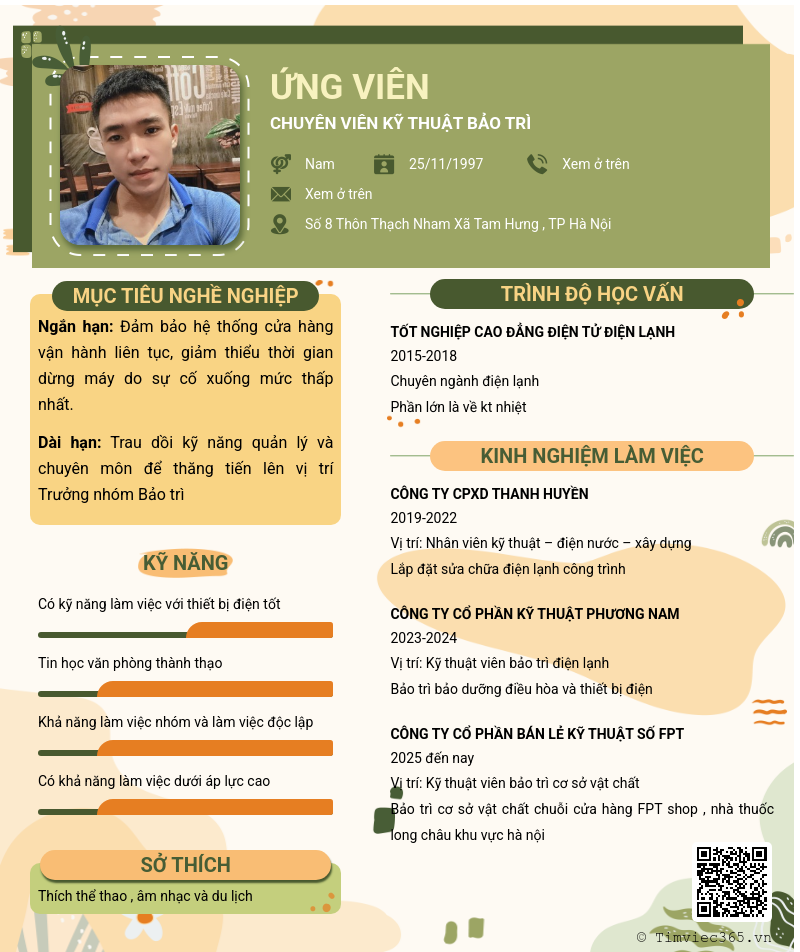 CV ứng viên