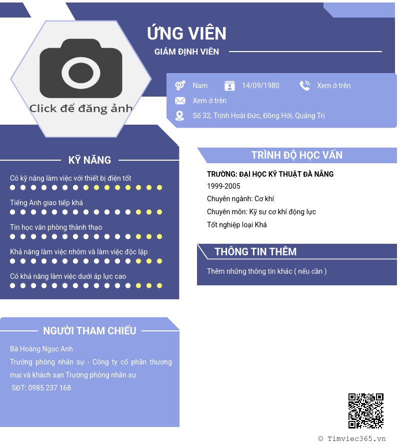 CV ứng viên