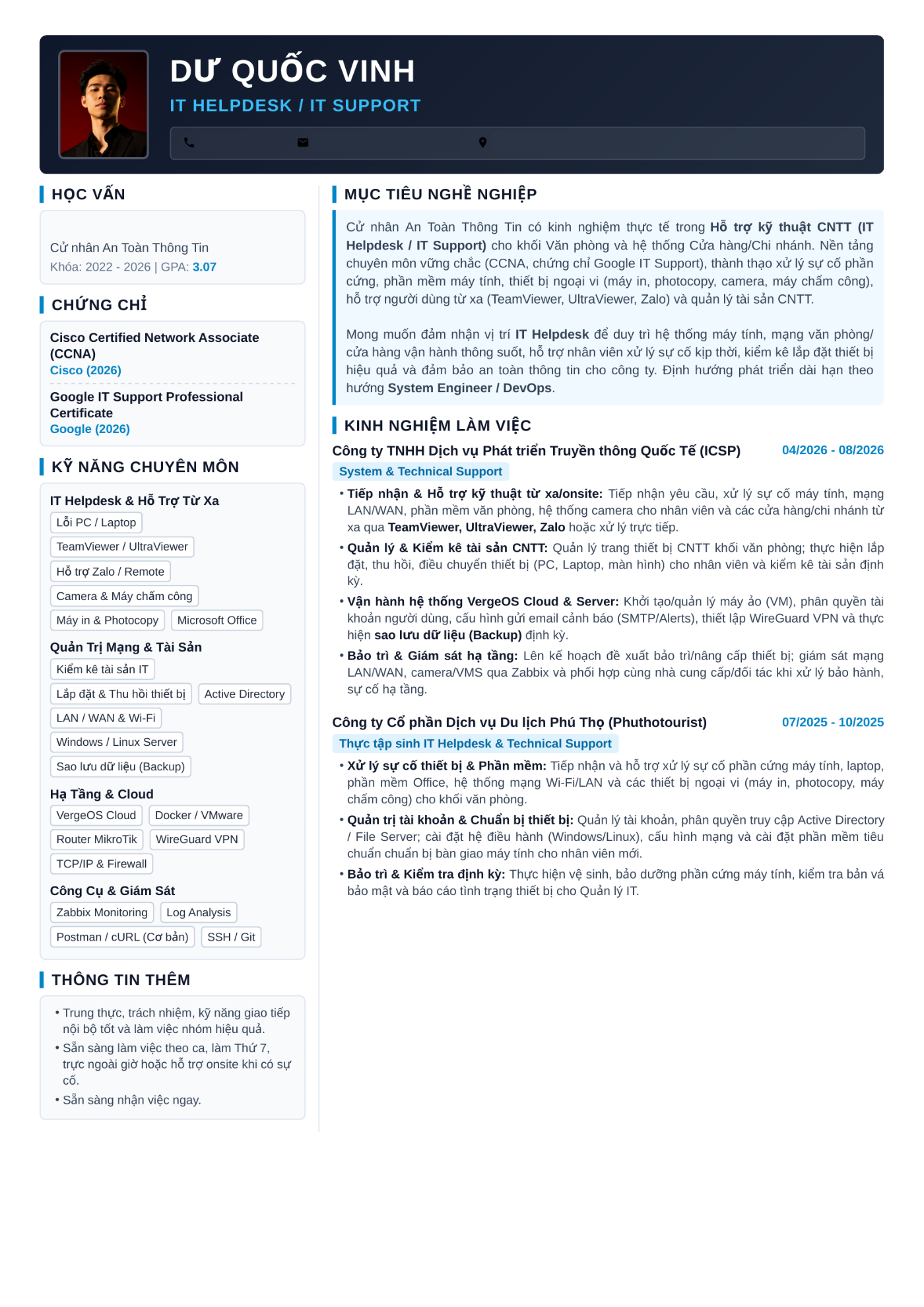 CV ứng viên