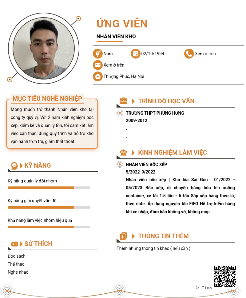 CV ứng viên