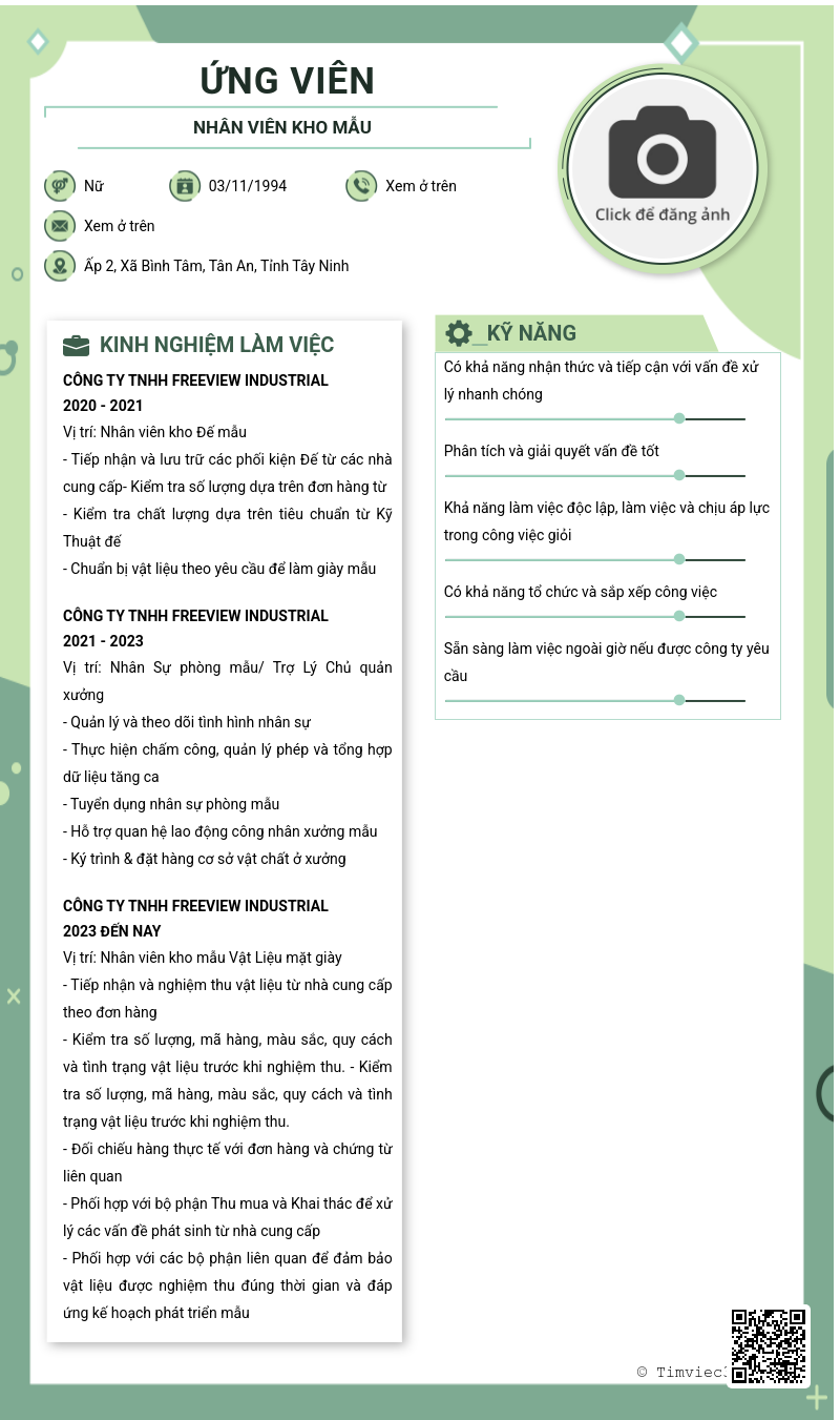 CV ứng viên