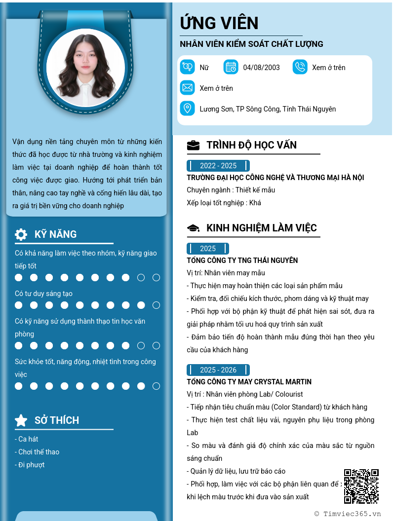 CV ứng viên