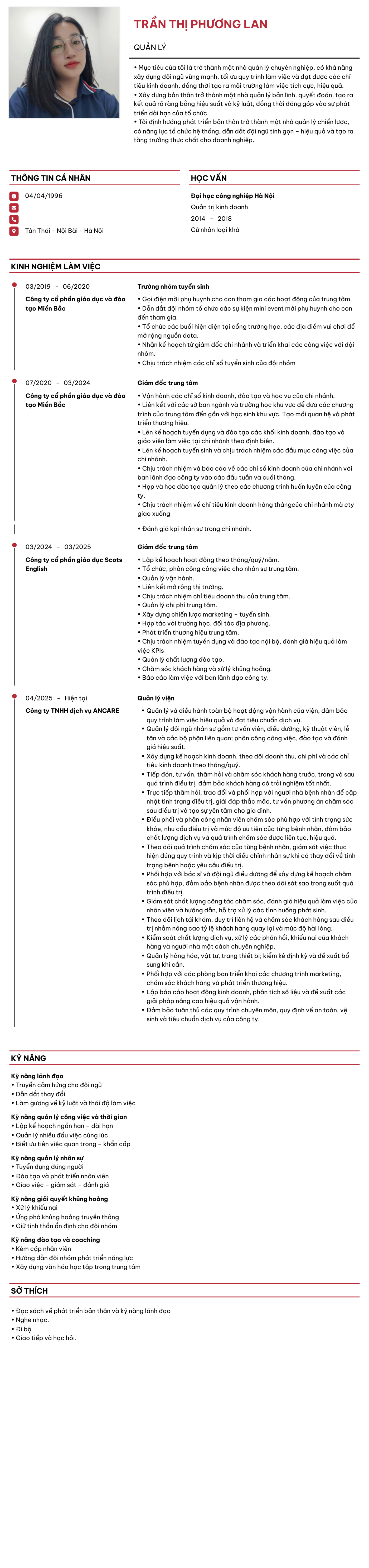 CV ứng viên