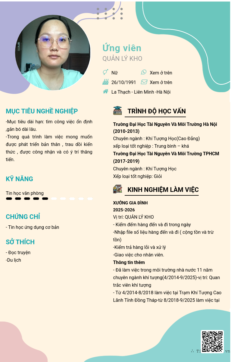 CV ứng viên