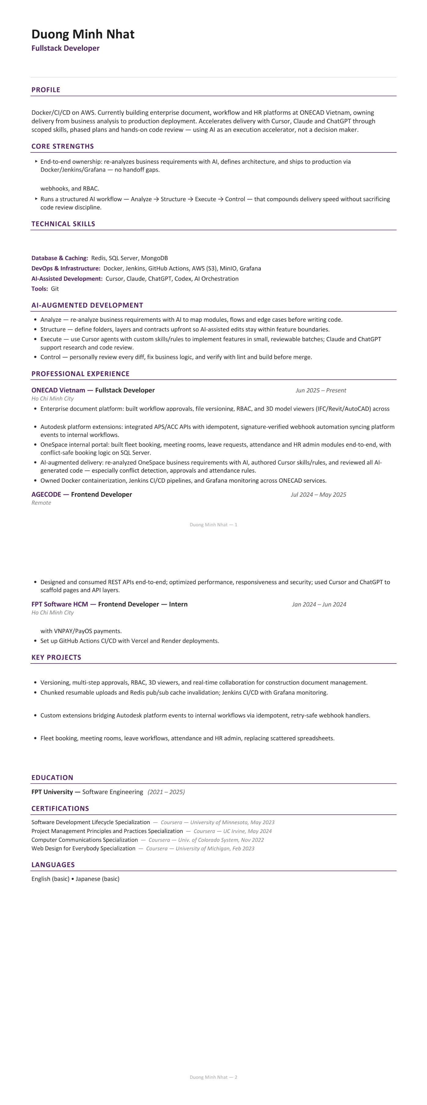 CV ứng viên