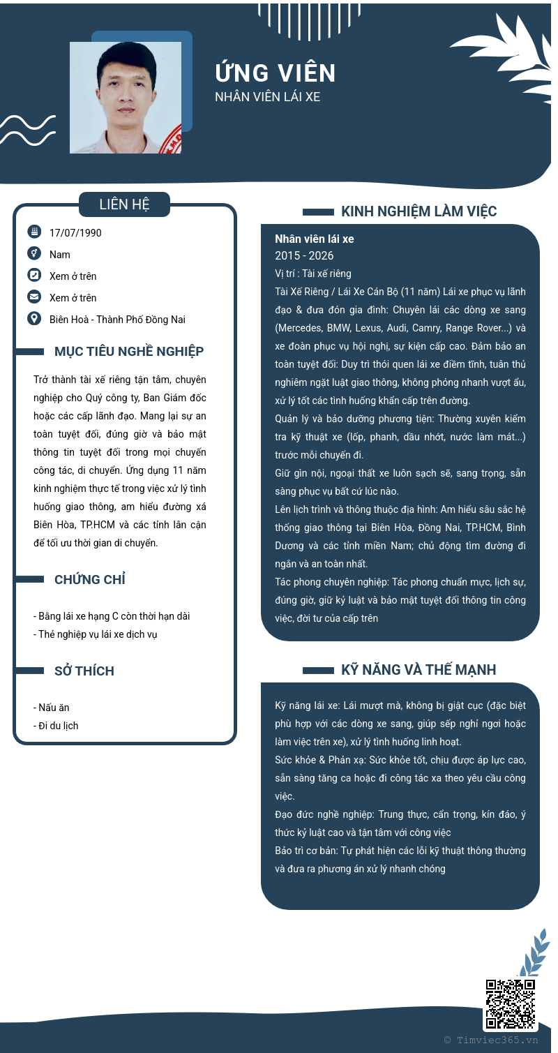 CV ứng viên