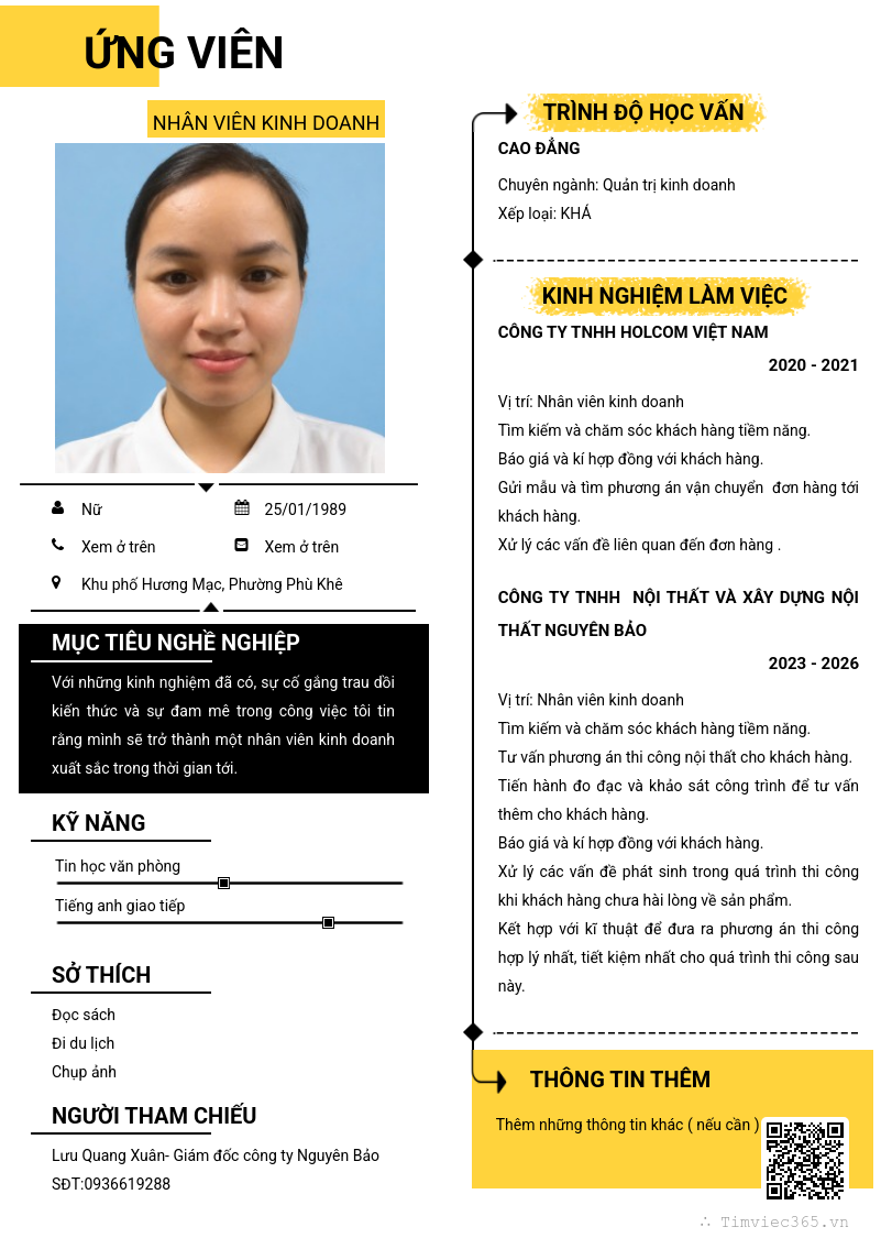 CV ứng viên