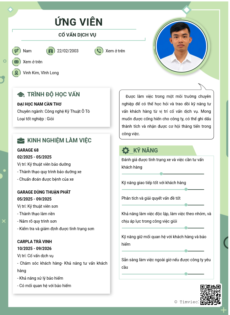 CV ứng viên