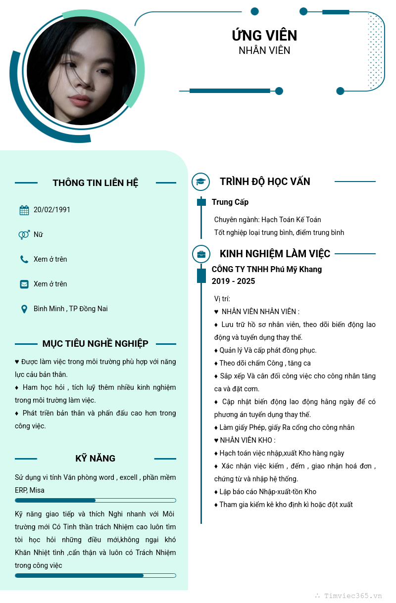 CV ứng viên