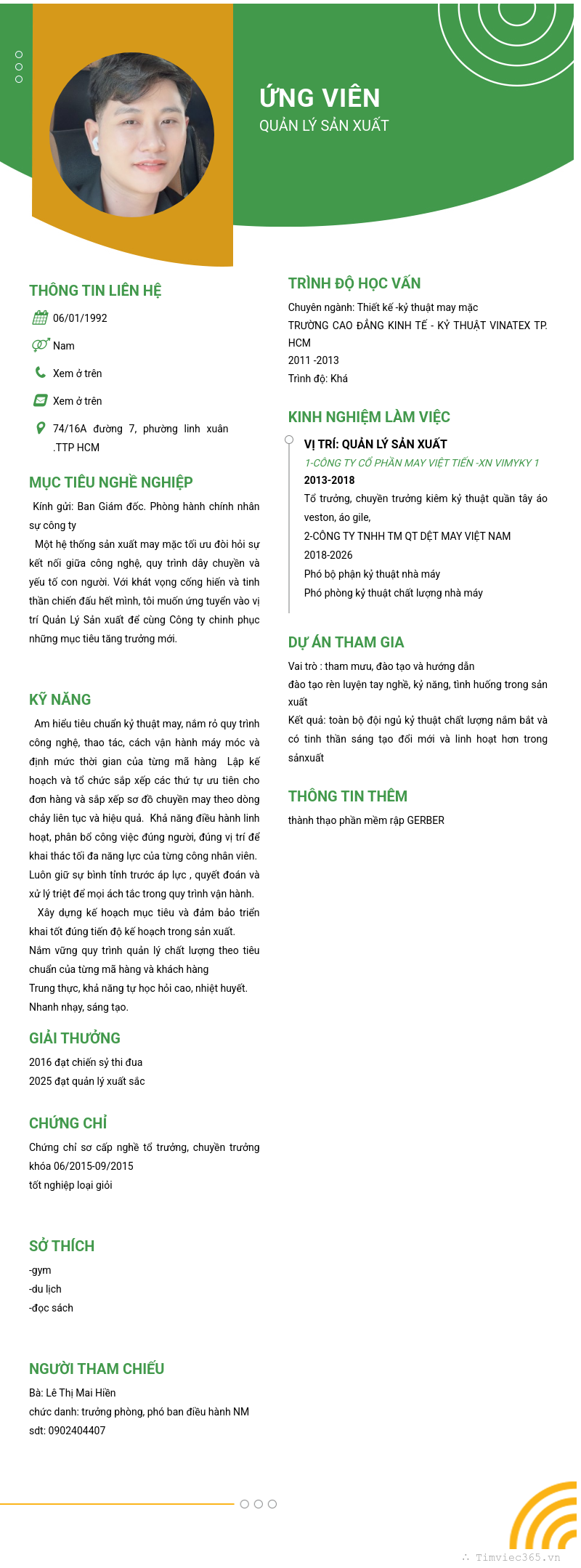 CV ứng viên