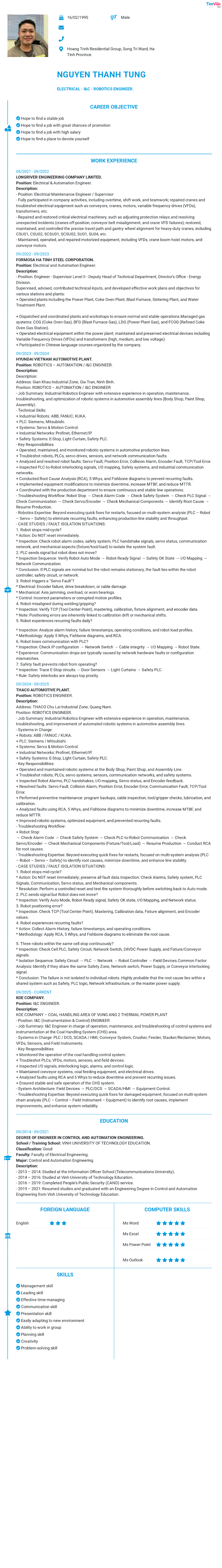 CV ứng viên