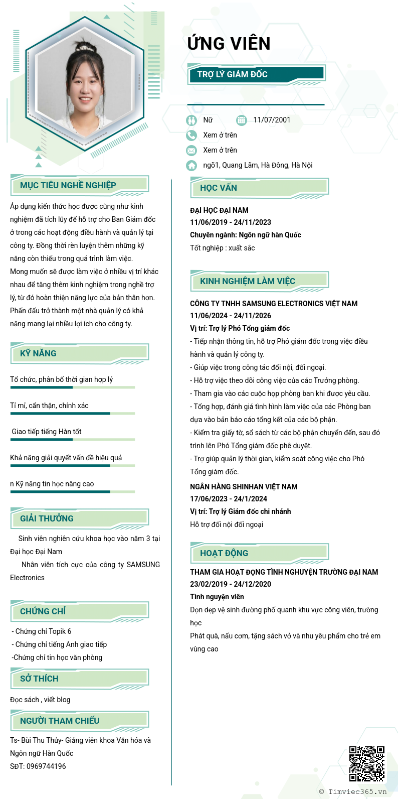 CV ứng viên