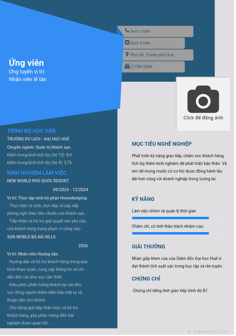 CV ứng viên