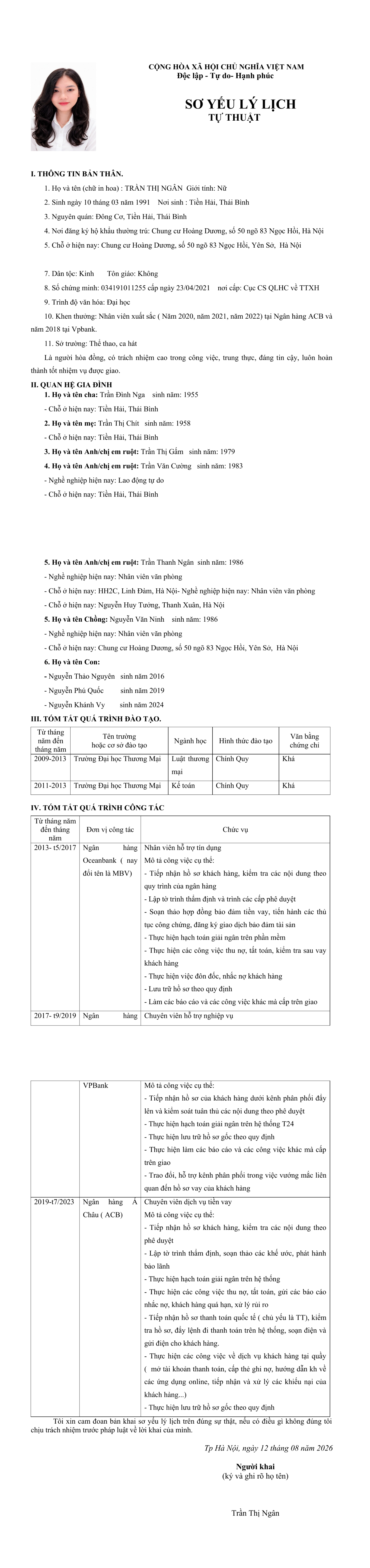 CV ứng viên