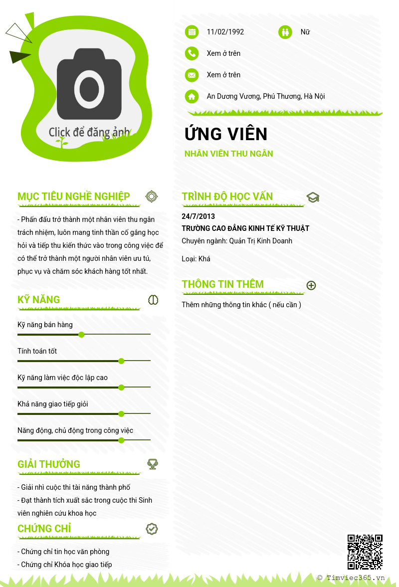 CV ứng viên