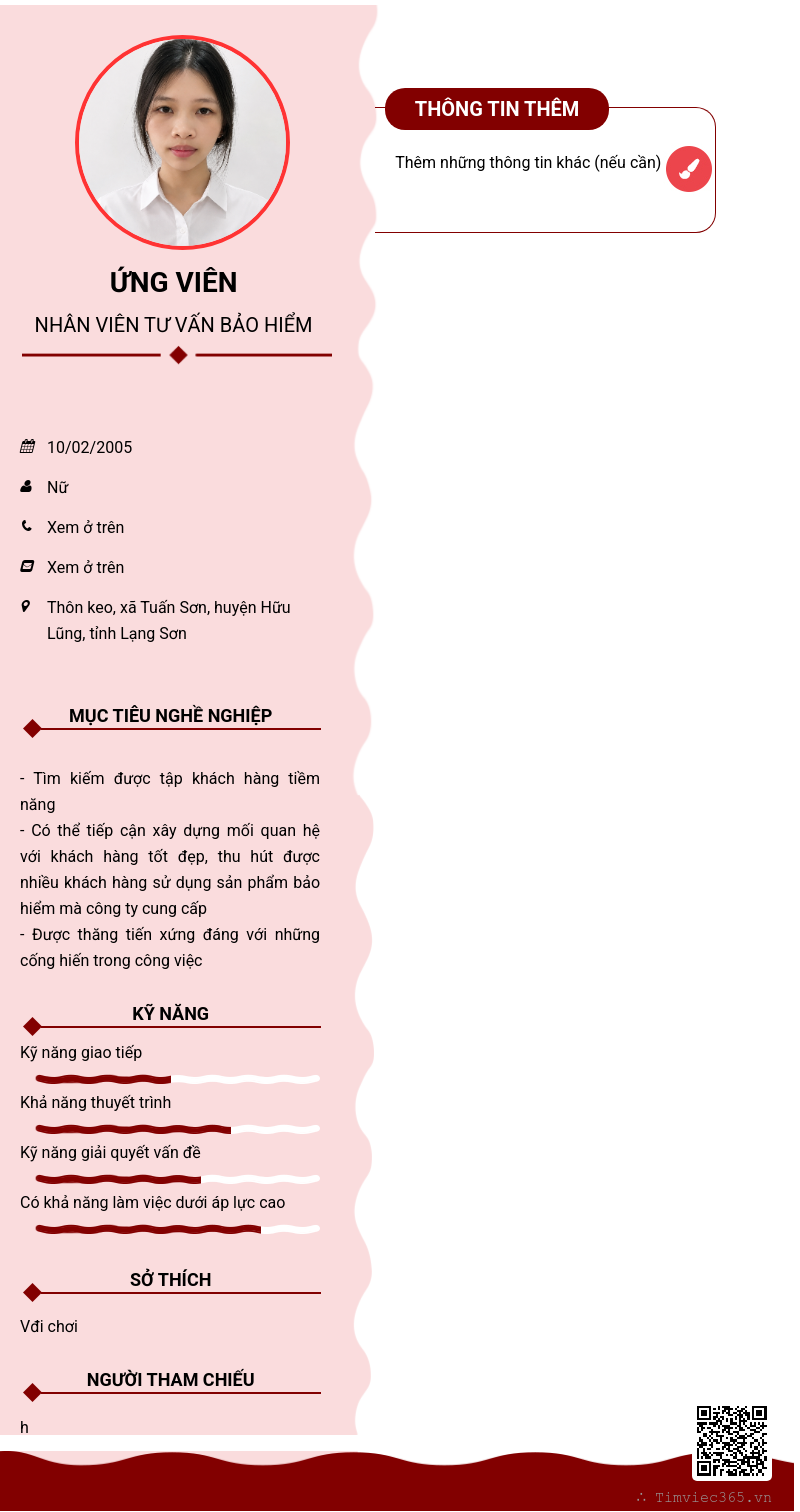 CV ứng viên