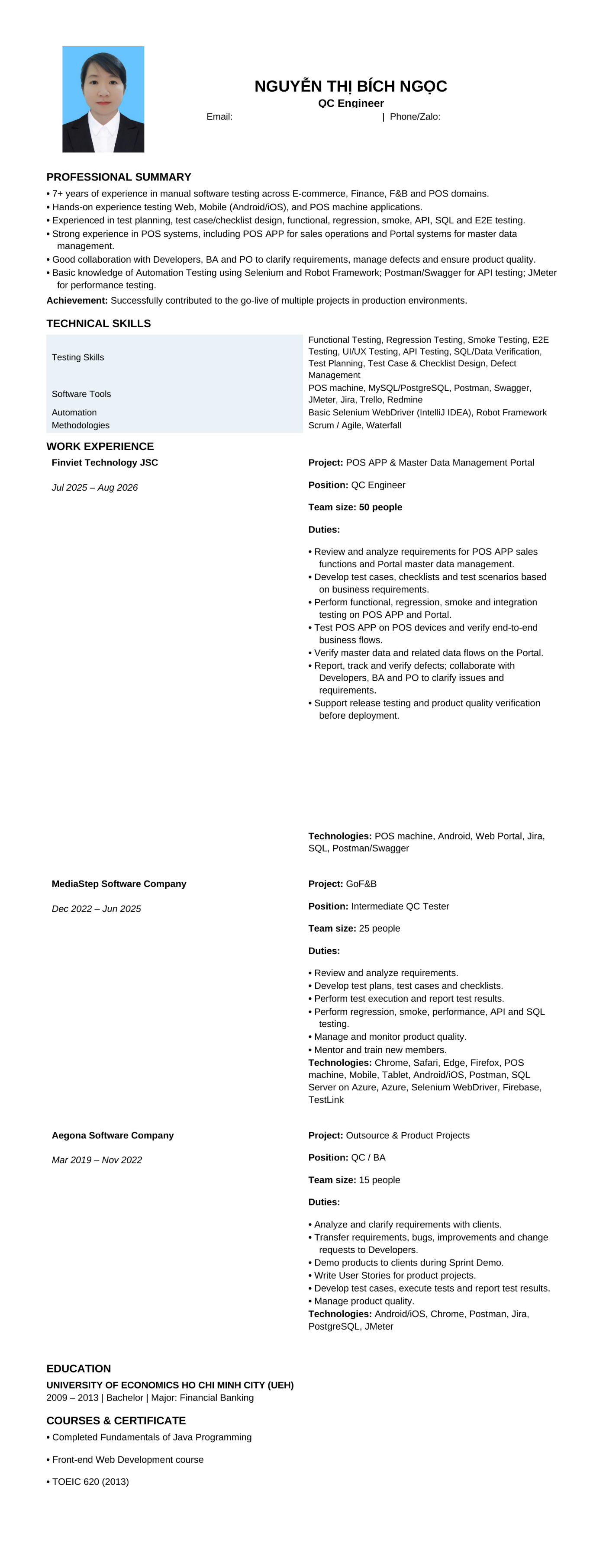 CV ứng viên