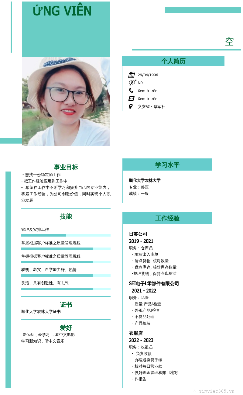 CV ứng viên