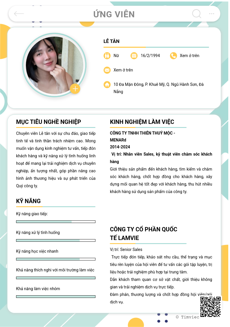 CV ứng viên