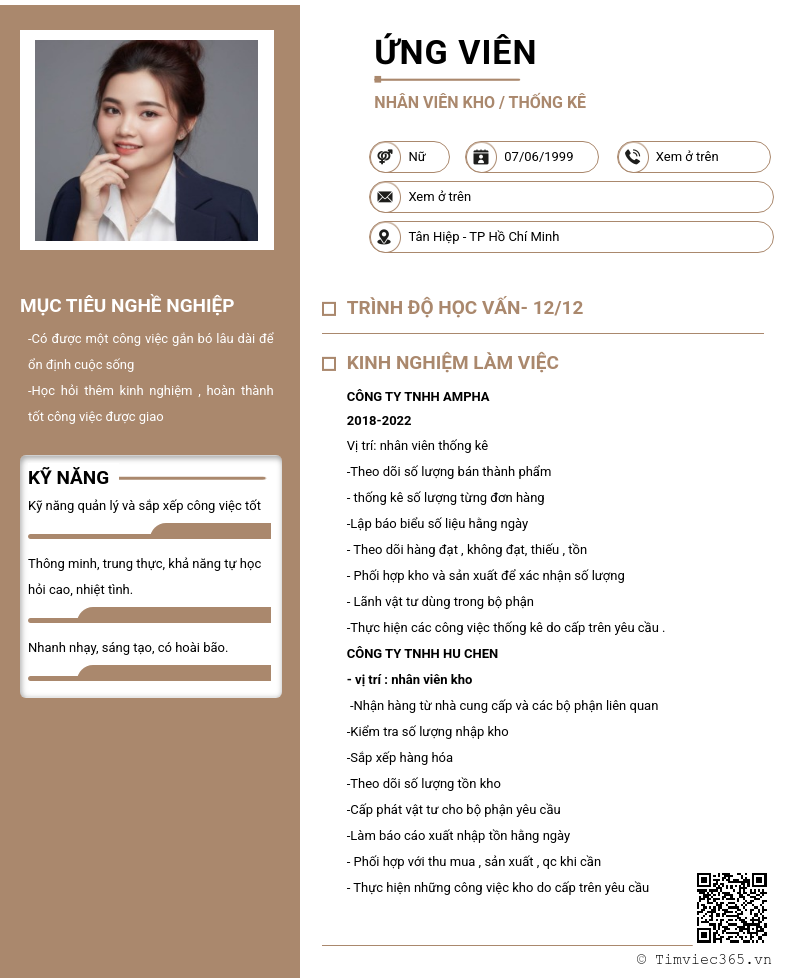 CV ứng viên