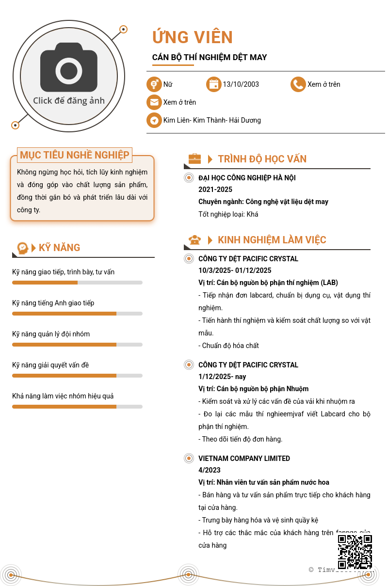 CV ứng viên