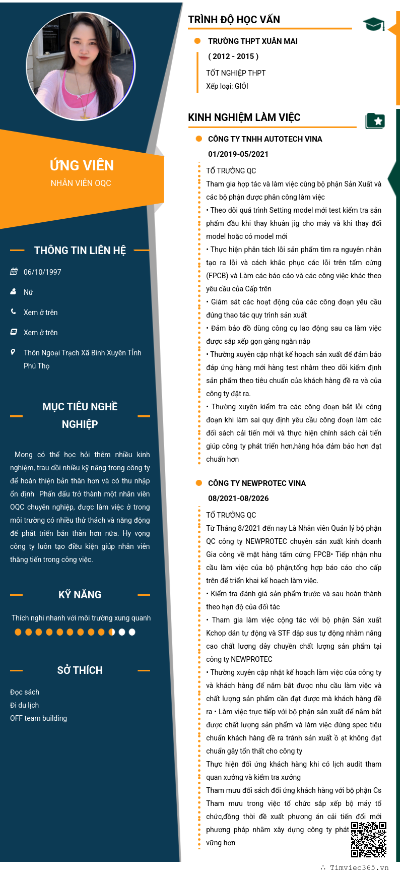 CV ứng viên