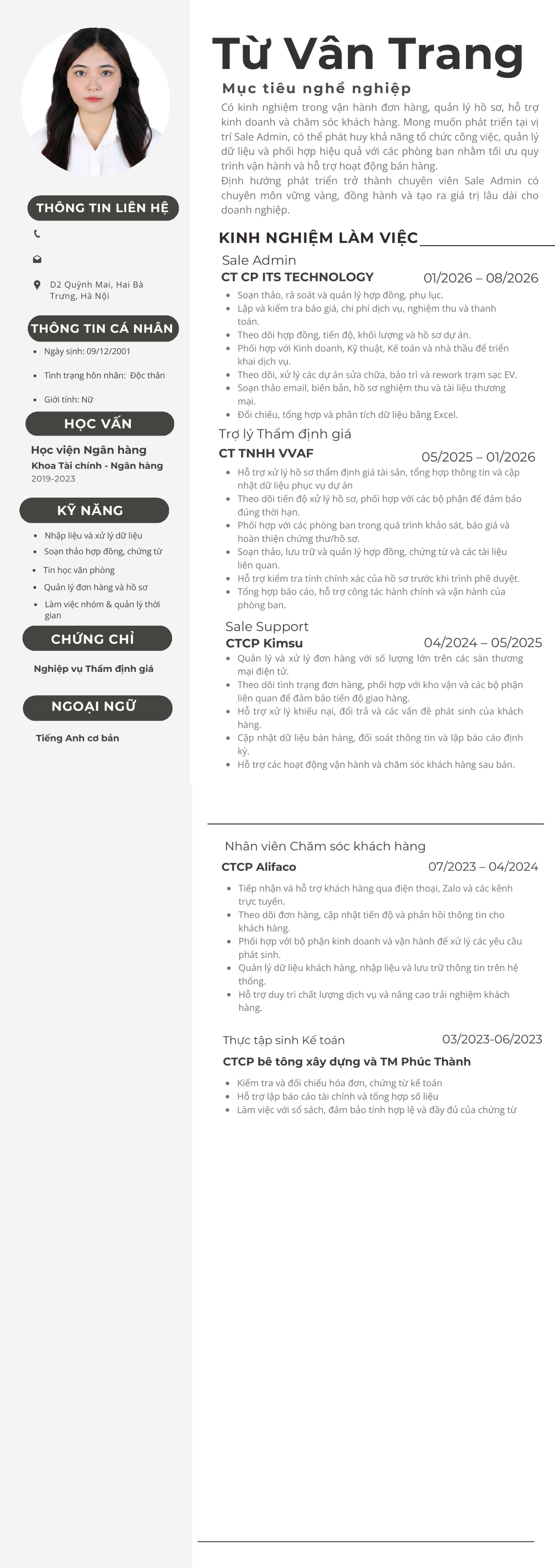 CV ứng viên