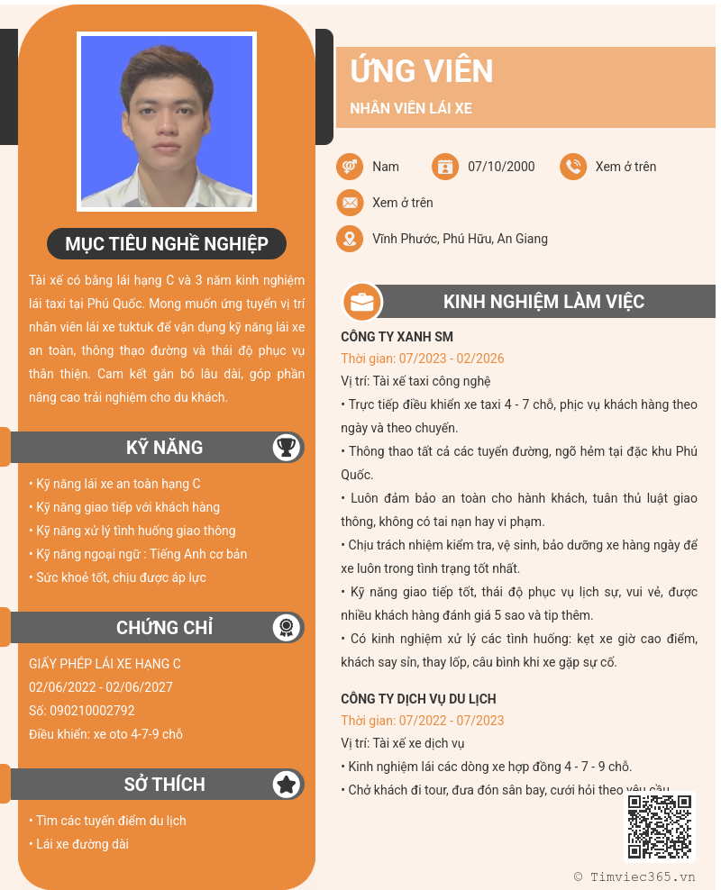 CV ứng viên
