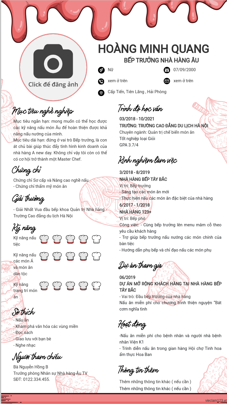CV ứng viên